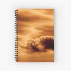 Golden Clouds - Spiral Notebook
