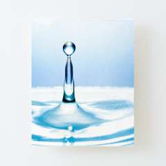 Blue Water Drop - Canvas Mounted Print