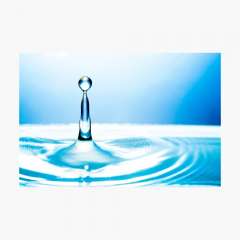 Blue Water Drop - Photographic Print