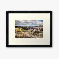 The views from Montcau's hillside - Framed Art Print