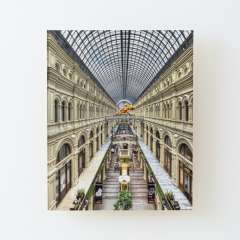 GUM Department Store In Moscow - Wood Mounted Print