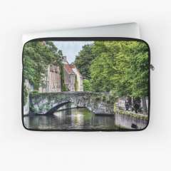 Meestraat Bridge in Bruges - Laptop Sleeve