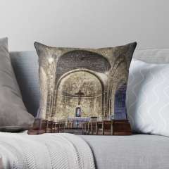 Le Castellet Medieval Church - Throw Pillow
