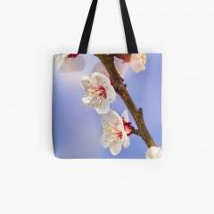 Apricot Flowers - All Over Print Tote Bag