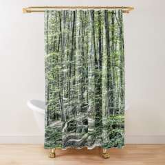 Light Between Trees - Shower Curtain