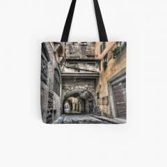 Narrow Streets in Florence - All Over Print Tote Bag